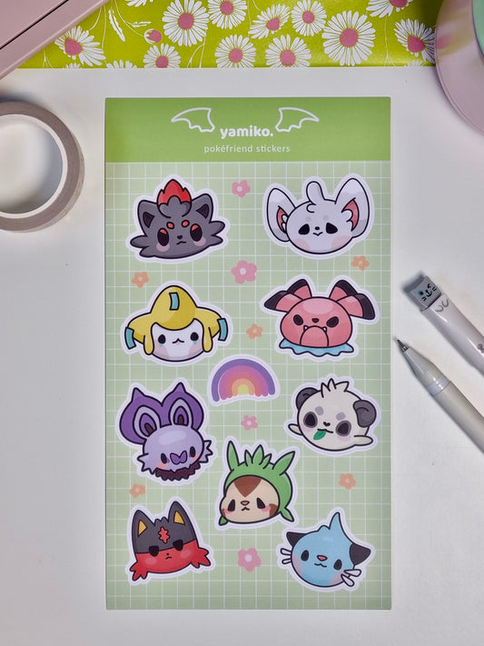 pokéfriend sticker sheet
