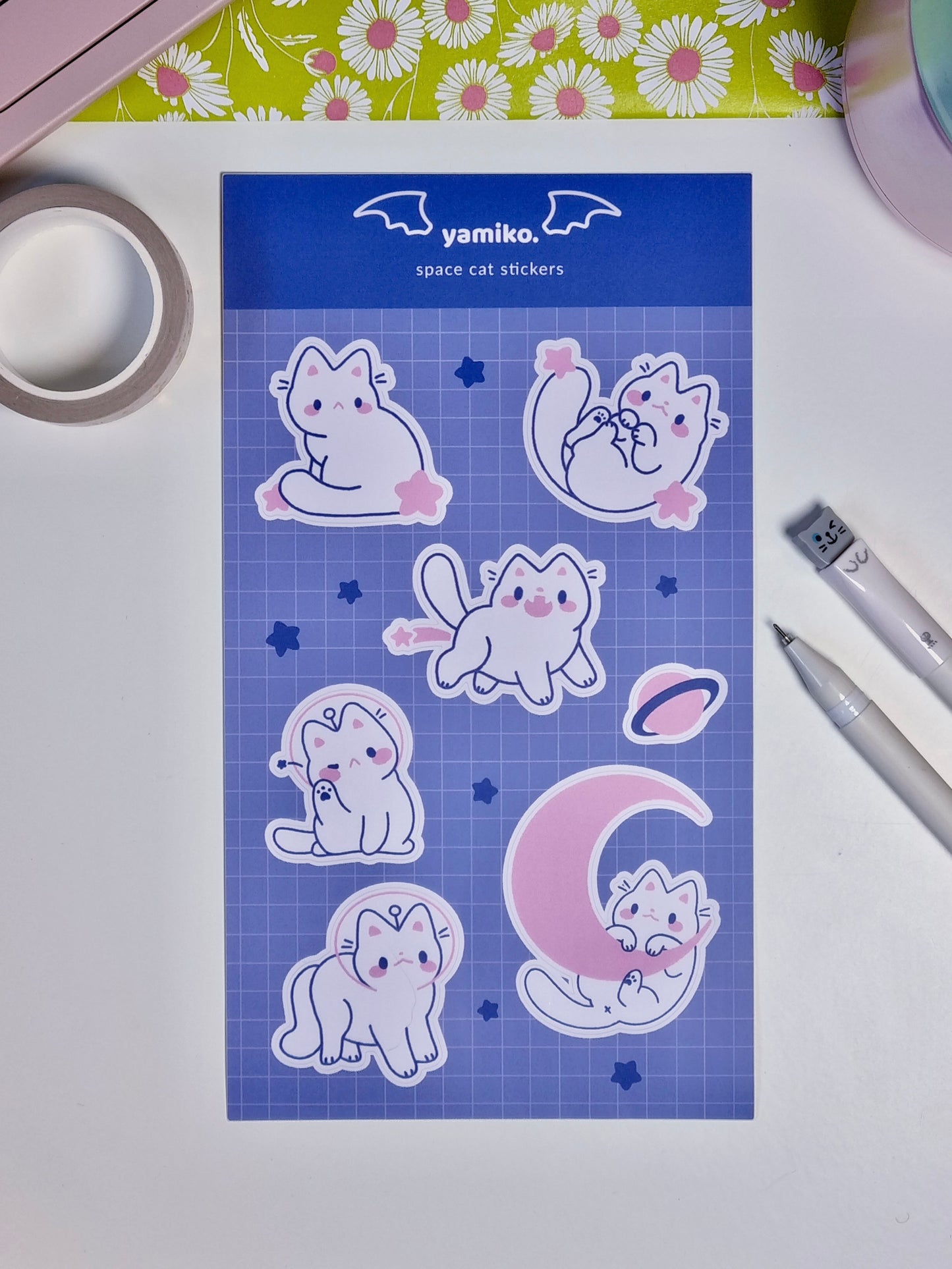 Space Cat Sticker Sheet