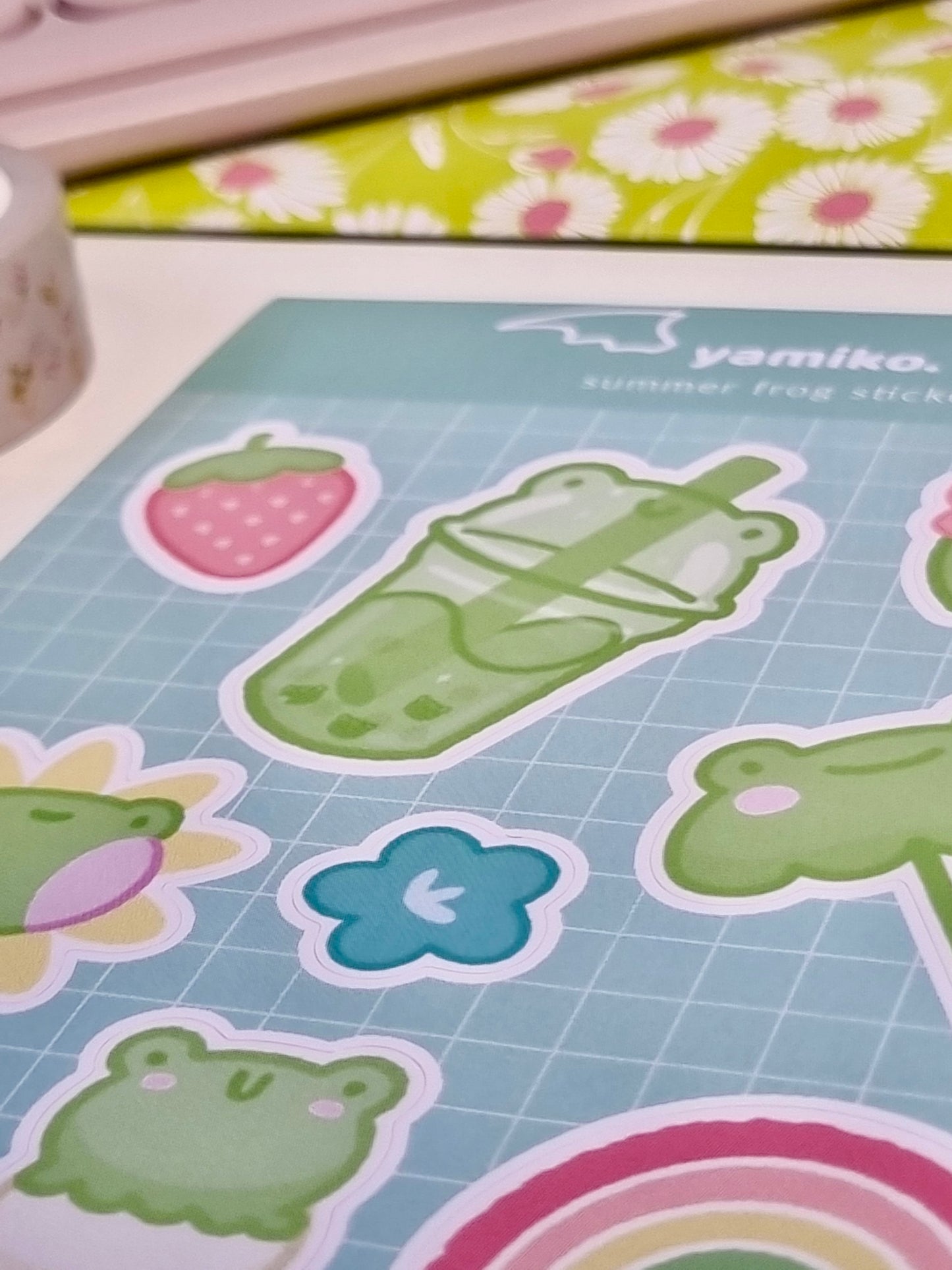 Summer Frog Sticker Sheet