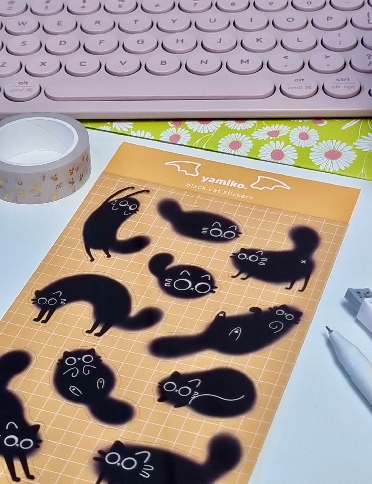 Black Cat Sticker Sheet