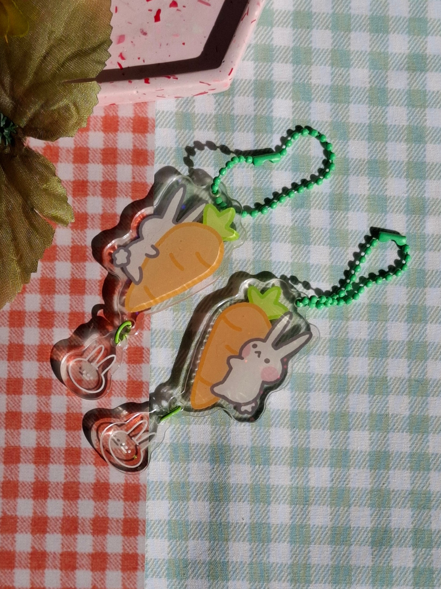 Carrot Bunny Acrylic Charm
