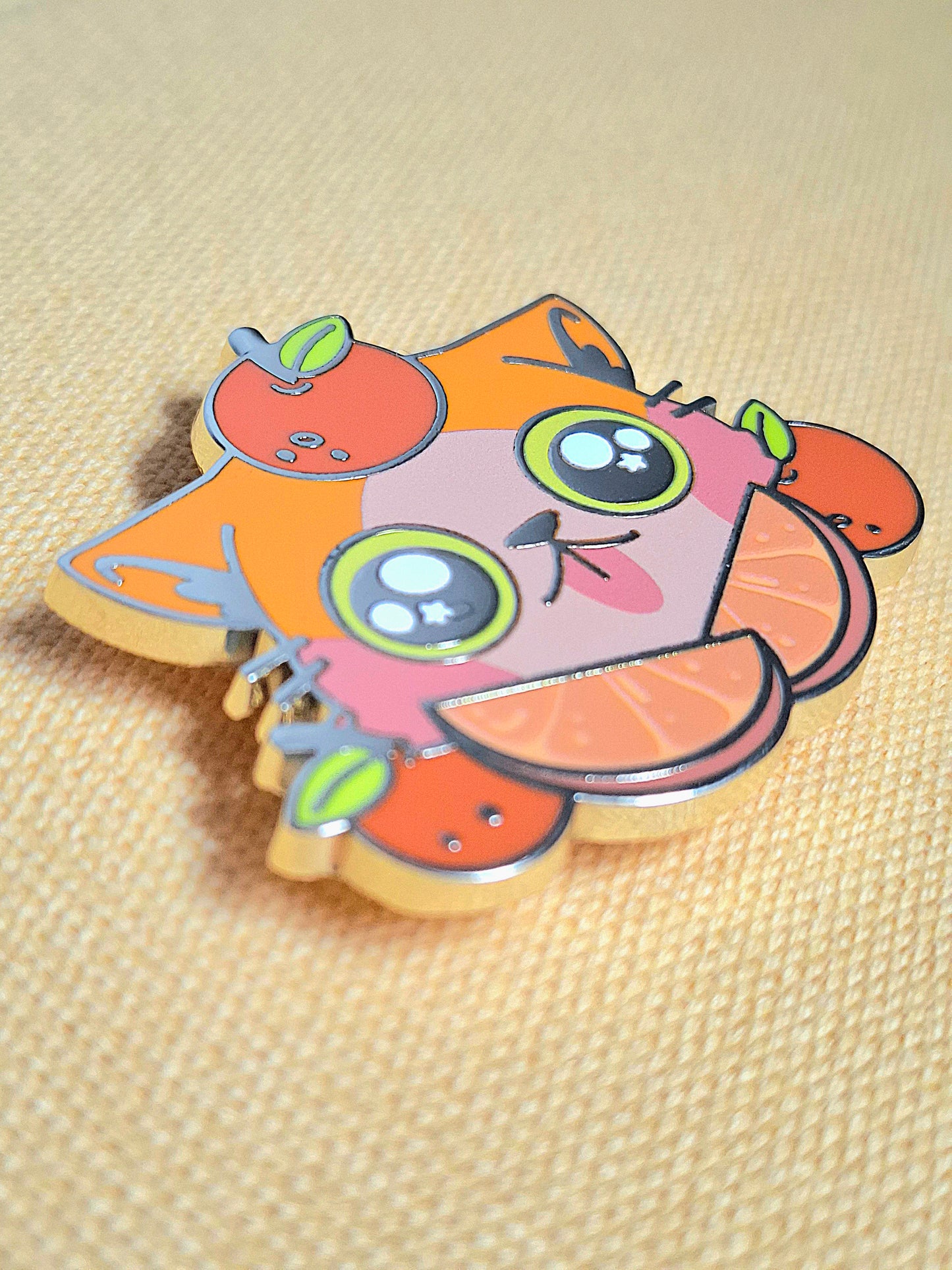 Orange Cat Enamel Pin