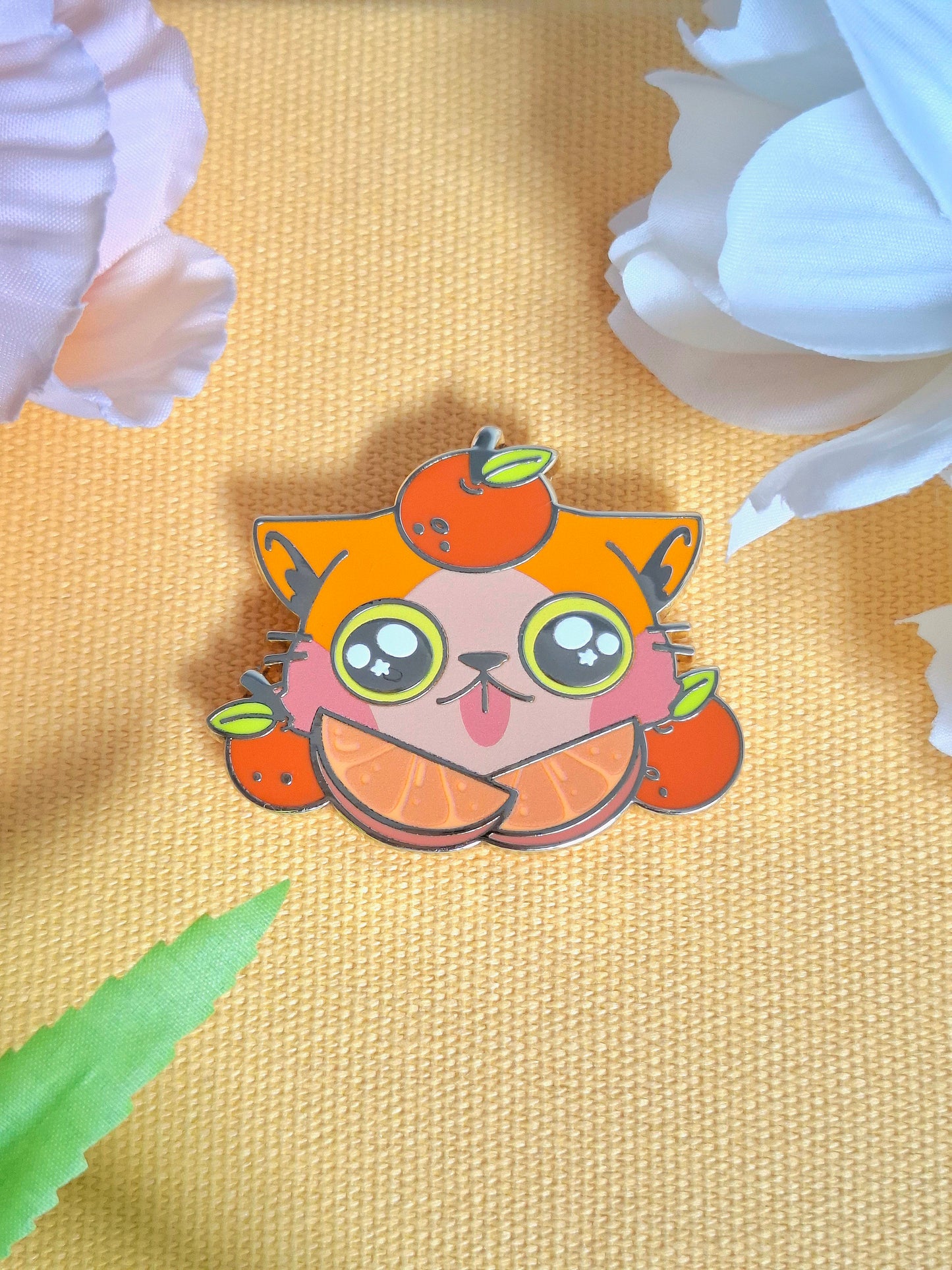 Orange Cat Enamel Pin