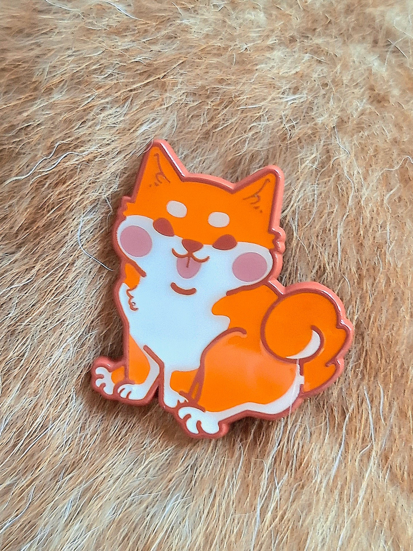 Shiba Enamel Pin