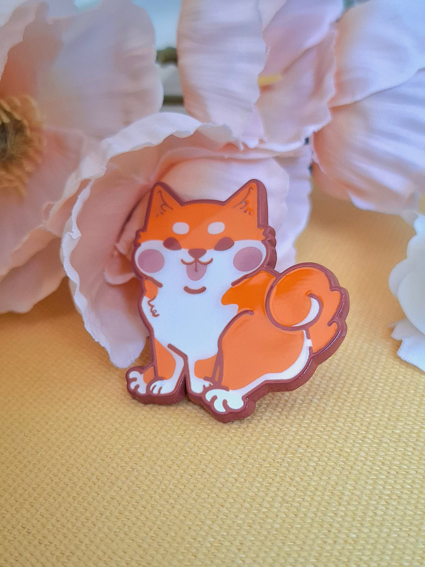 Shiba Enamel Pin