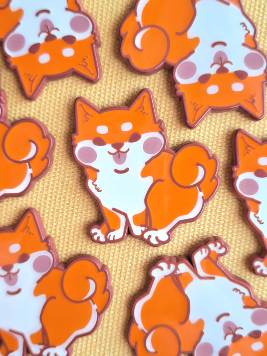 Shiba Enamel Pin