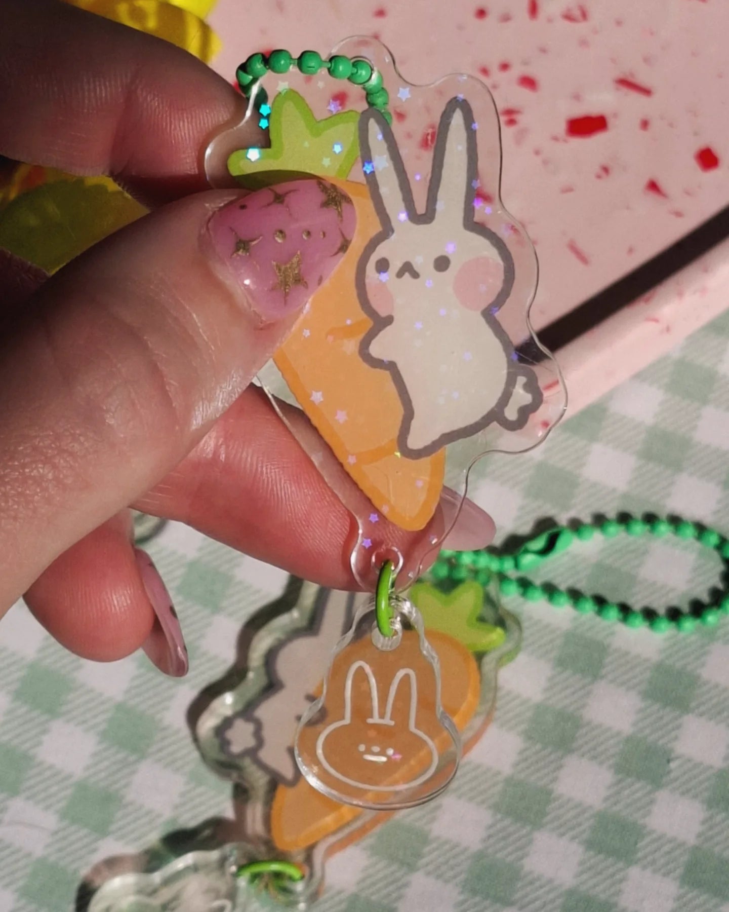 Carrot Bunny Acrylic Charm