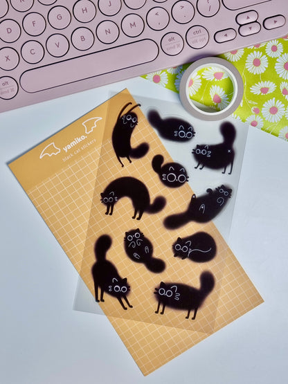 Black Cat Sticker Sheet