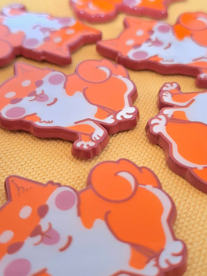 Shiba Enamel Pin